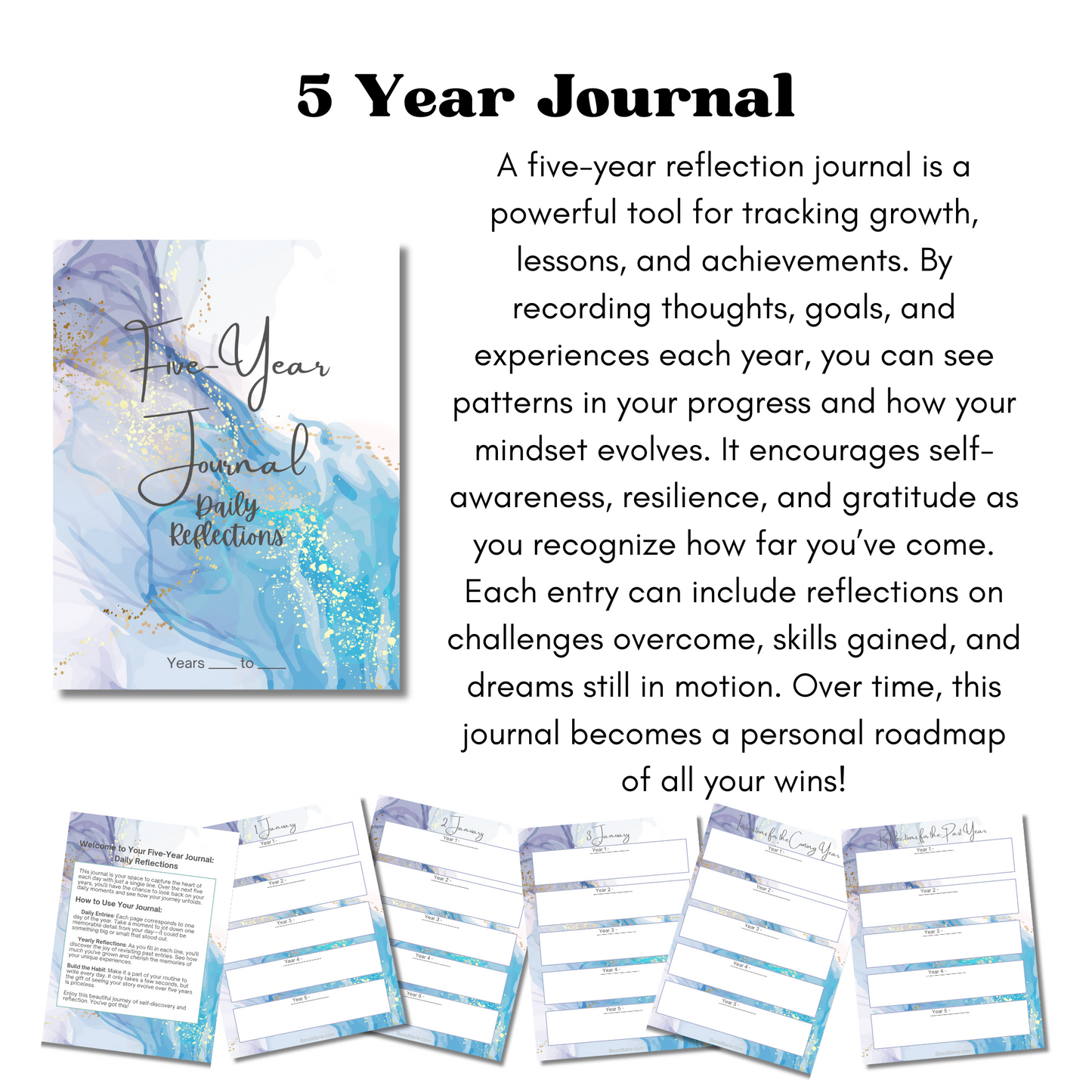 5 Year Journal - Daily Reflections