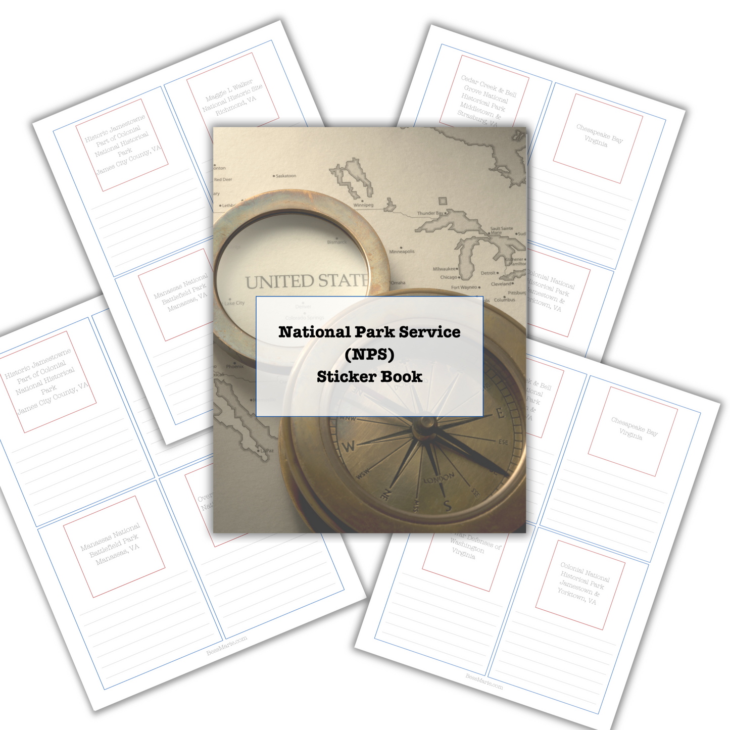 US National Parks Sticker Book