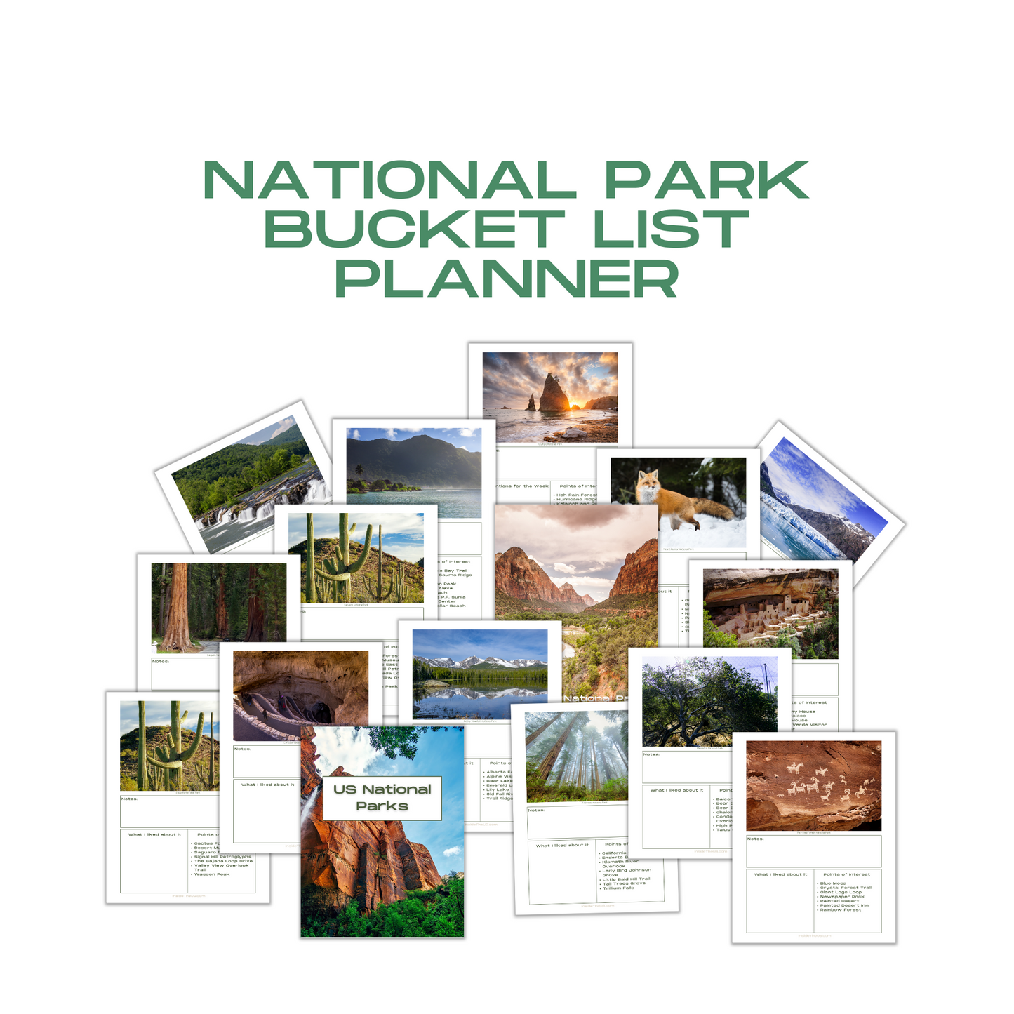 US National Parks Bucket List Planner